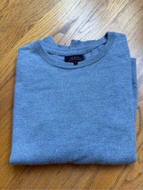 Quince Women's Crewneck Sweater in Slate Blue- 100% Mongolian Cashmere
